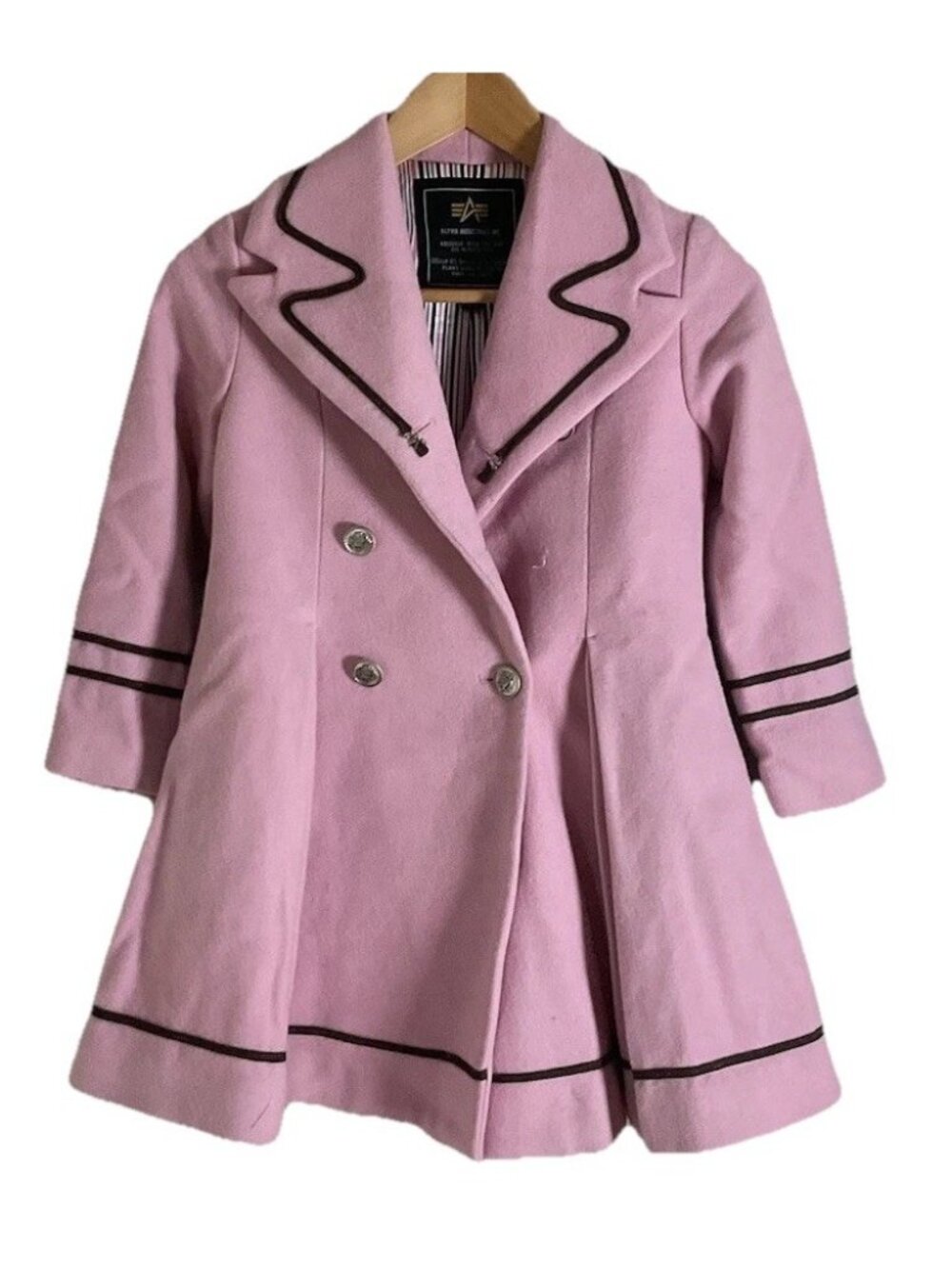 Alpha Industries RARE PINK Girls YXXS Military Special Forces Blazer Coat Jacket